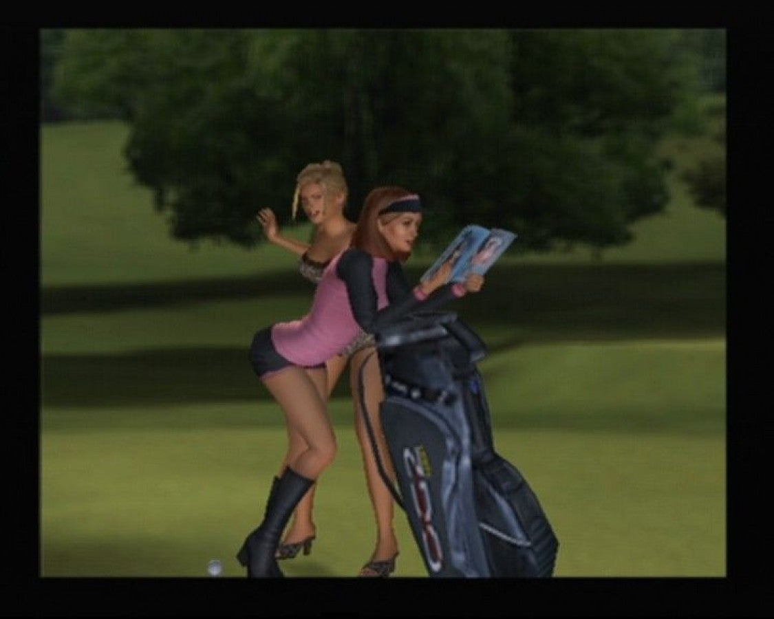 Outlaw Golf 2 – PlayStation 2 (PS2) video game gameplay, comedic golf sports simulation game.