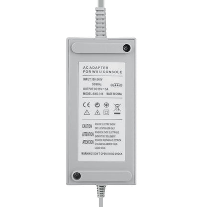 Wii U Console AC Adapter inspired design featuring Nintendo gaming power accessory aesthetic reliable console power supply replacement hardware essential charging connection home gaming setup compatible Wii U system presentation back  