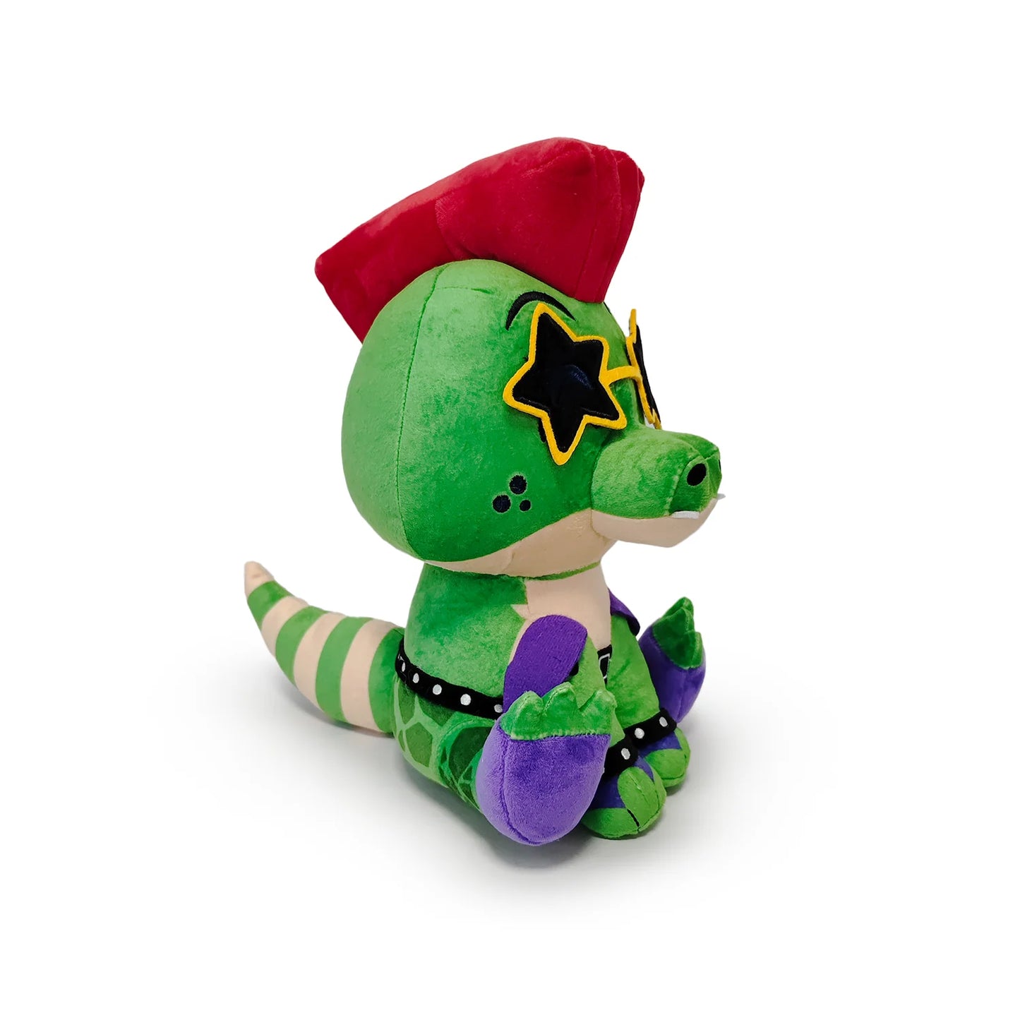 Five Nights at Freddy's Glamrock Monty Sit 9 inch plush toy featuring detailed character design soft stuffed collectible official FNAF merchandise and display plush for fans side view