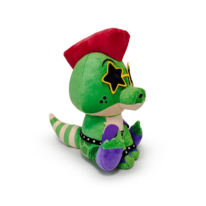 Five Nights at Freddy's Glamrock Monty Sit 9 inch plush toy featuring detailed character design soft stuffed collectible official FNAF merchandise and display plush for fans side view