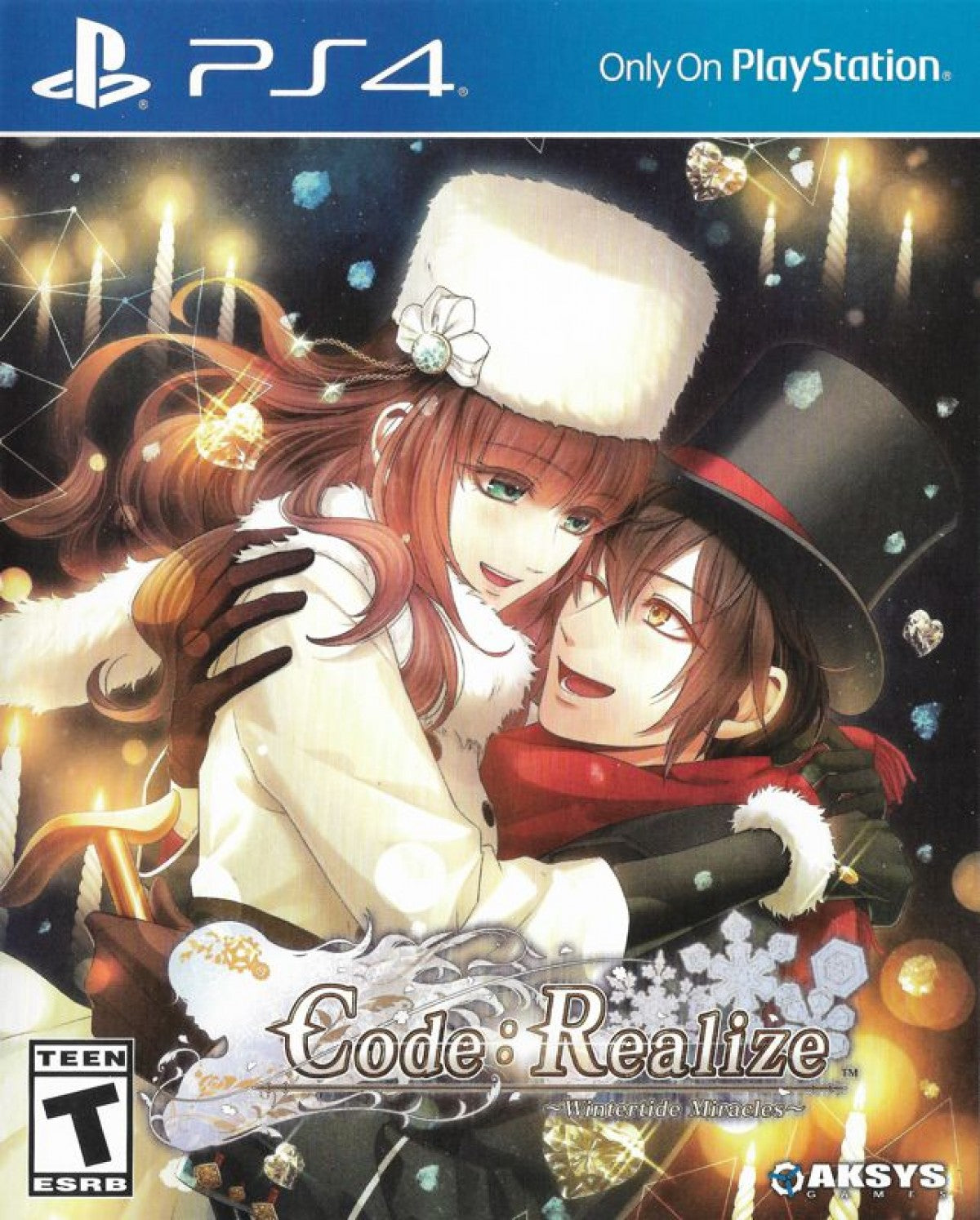 Code: Realize Wintertide Miracles – PlayStation 4 (PS4) video game cover image, otome/visual novel by Idea Factory