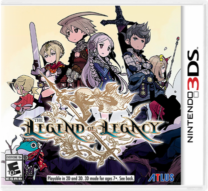 The Legend of Legacy Launch Edition Nintendo 3DS 3DS for role playing video game fans featuring turn based combat character progression elemental spirits fantasy exploration map discovery challenging battles strategic gameplay multiple playable heroes and Launch Edition collectible content gaming appeal front cover art