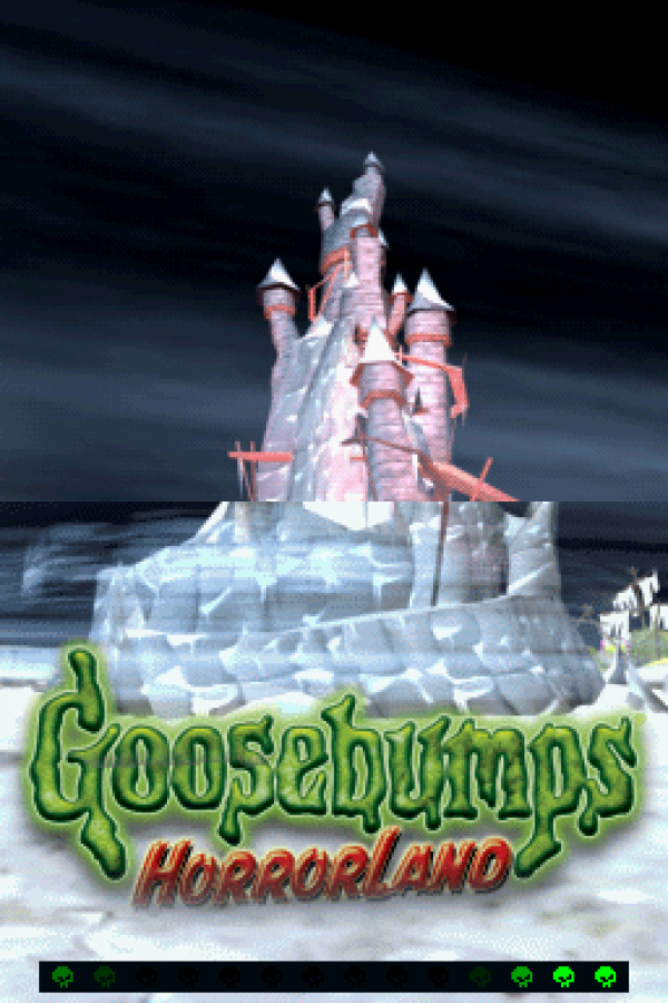 Goosebumps: Horrorland start screen for Nintendo DS (DS) horror adventure video game