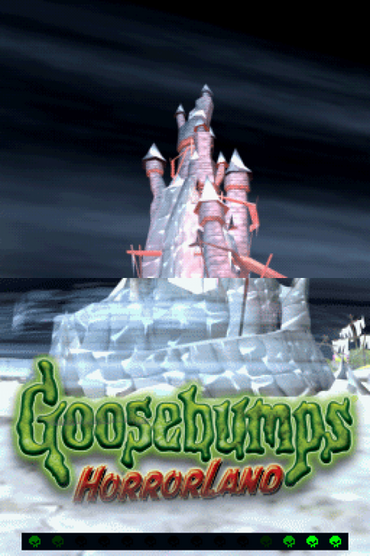 Goosebumps: Horrorland start screen for Nintendo DS (DS) horror adventure video game
