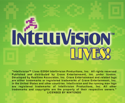 Intellivision Lives retro PlayStation 2 video game Intellivision classic arcade compilation retro gaming vintage console collection multiplayer nostalgic gameplay console title PlayStation 2 release title screen