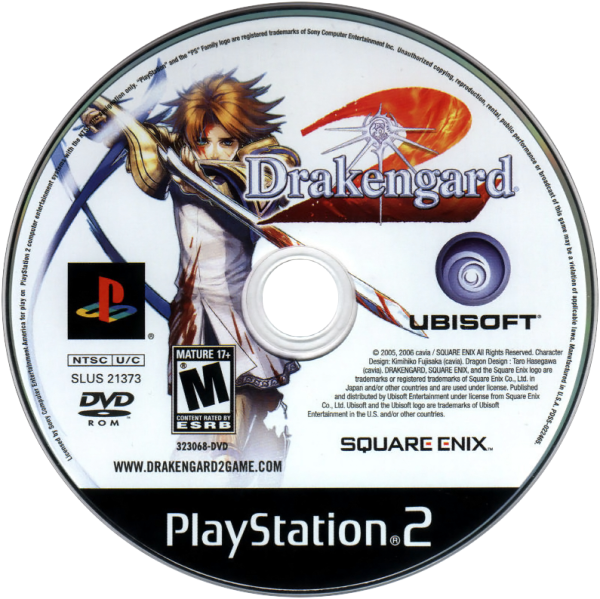 Drakengard 2 PS2 Sony PlayStation 2 action RPG fantasy sequel dragon riding aerial combat hack and slash ground battles Square Enix story driven gameplay multiple endings medieval setting retro gaming PlayStation 2 software video game title disc