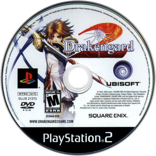 Drakengard 2 PS2 Sony PlayStation 2 action RPG fantasy sequel dragon riding aerial combat hack and slash ground battles Square Enix story driven gameplay multiple endings medieval setting retro gaming PlayStation 2 software video game title disc