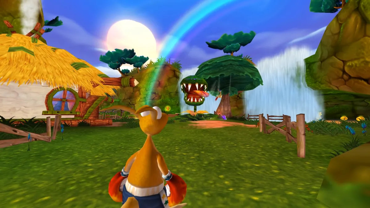 Kao the Kangaroo Round 2 for GameCube featuring colorful 3D platforming action and cartoon style adventure gameplay