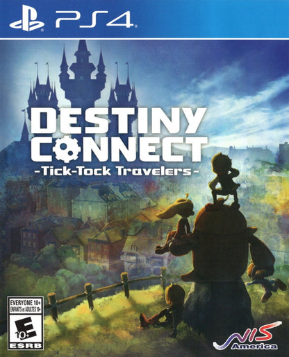 Destiny Connect Tick-Tock Travelers PlayStation 4 PS4 for role playing adventure video game fans featuring time travel mechanics turn based combat robot companions character progression mysterious storylines colorful environments puzzle solving family friendly gameplay and immersive time travel adventure collectible gaming appeal front cover art