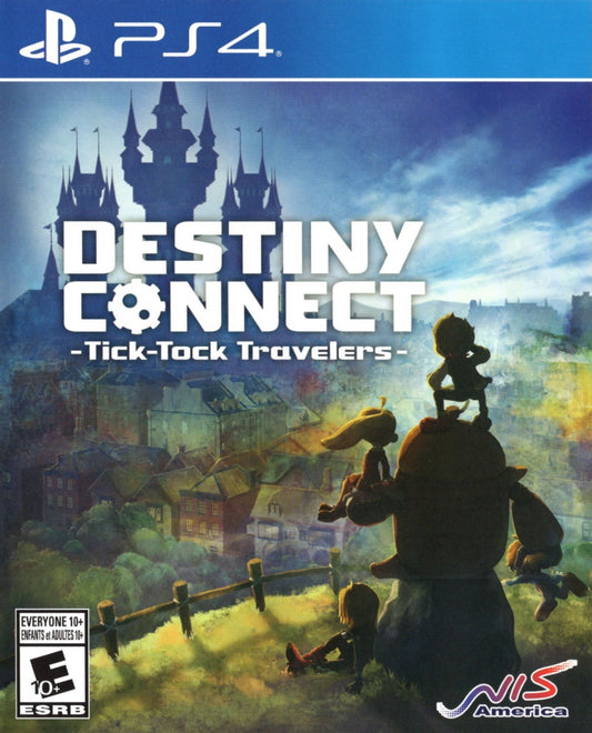 Destiny Connect Tick-Tock Travelers PlayStation 4 PS4 for role playing adventure video game fans featuring time travel mechanics turn based combat robot companions character progression mysterious storylines colorful environments puzzle solving family friendly gameplay and immersive time travel adventure collectible gaming appeal front cover art