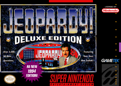 Jeopardy Deluxe Edition cover art for Super Nintendo Entertainment System (SNES) video game