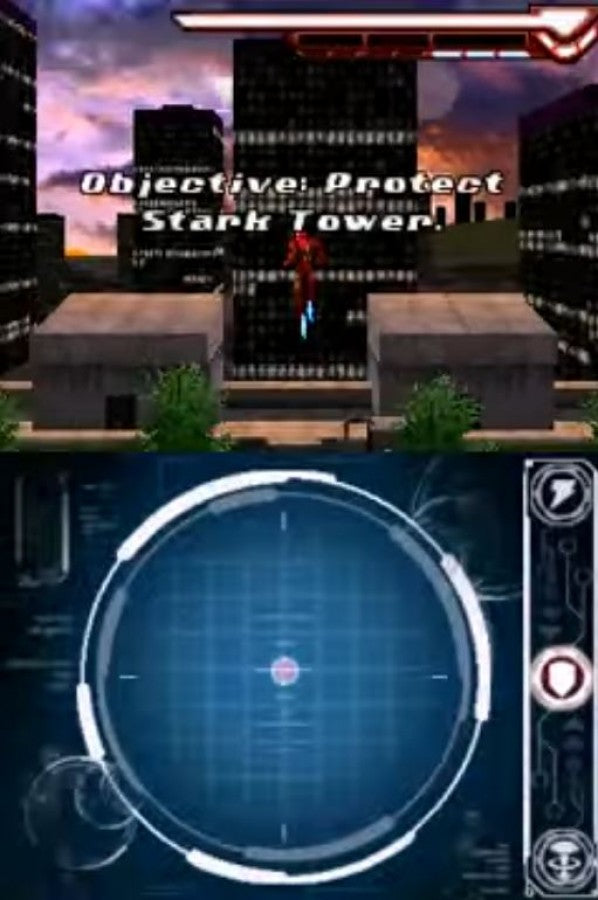Iron Man 2 for Nintendo DS action adventure superhero game based on the Marvel film featuring armored combat missions villains upgrades touchscreen gameplay
