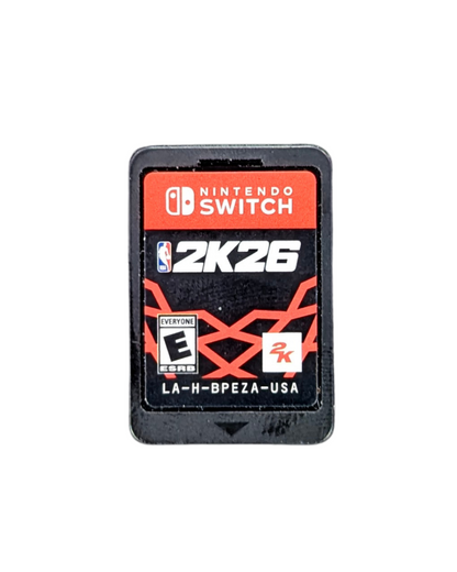 NBA 2K26 Nintendo Switch video game, basketball simulation, sports game, multiplayer, realistic graphics, handheld and TV gameplay, Nintendo Switch title cartridge