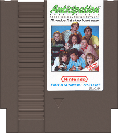 Anticipation cartridge for Nintendo Entertainment System (NES) retro video game