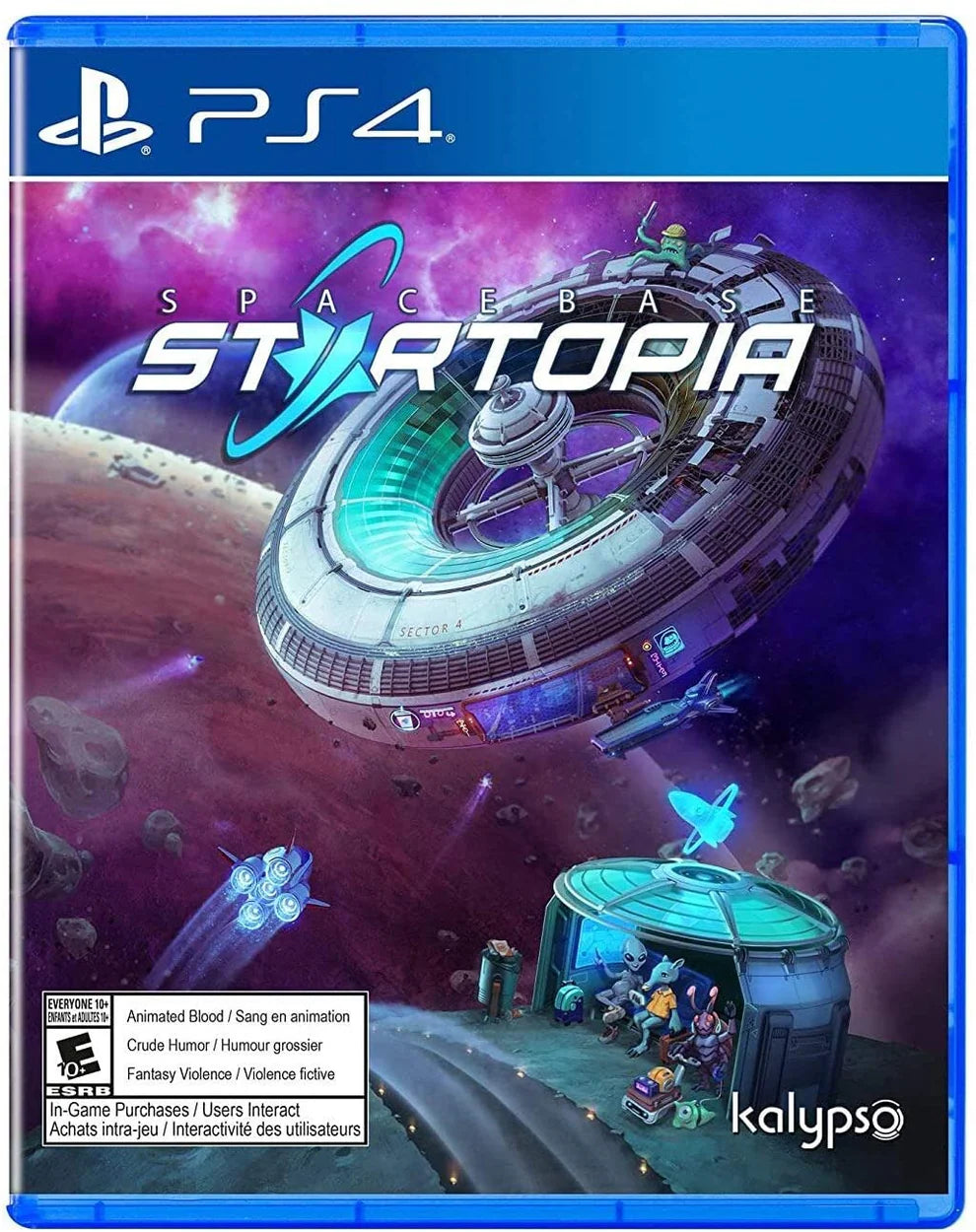 Spacebase Startopia cover art for PlayStation 4 video game. 