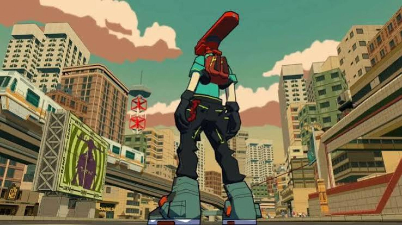 Bomb Rush Cyberfunk Xbox Series X for action sports video game fans featuring graffiti tagging inline skating BMX biking skateboarding street exploration futuristic city environments stylish cel shaded visuals tricks challenges music and high energy urban gameplay collectible gaming appeal gameplay
