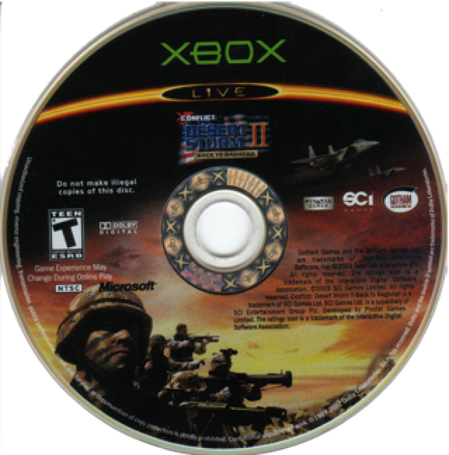 Conflict: Desert Storm II - Back to Baghdad disc art for Xbox (XBOX) video game