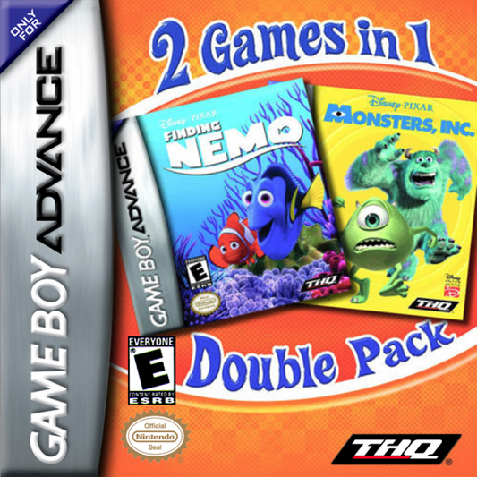 Disney Pixar Finding Nemo / Monsters Inc [2 Pack] cover art for Game Boy Advance (GBA) video game