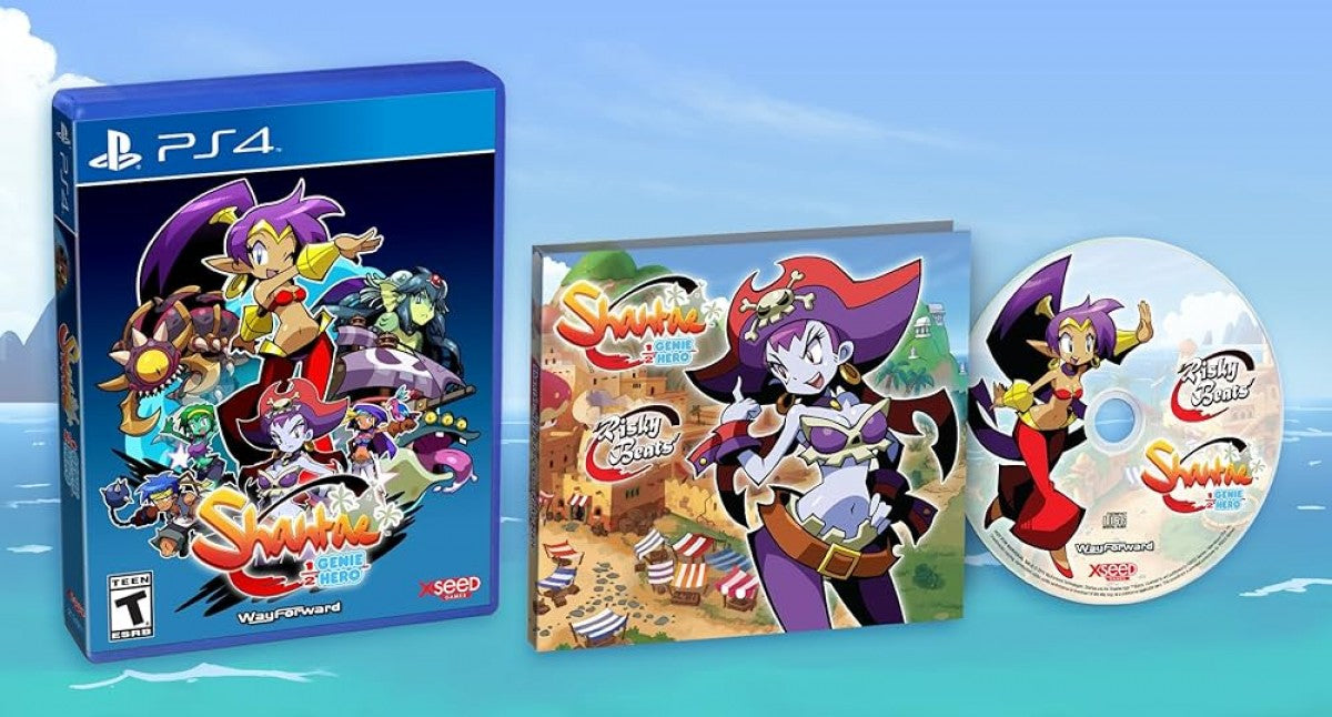 Shantae Half Genie Hero Risky Beats Edition game featuring colorful 2D platforming action, rhythmic gameplay elements, and anime inspired adventure starring Shantae contents