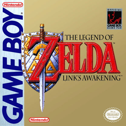 The Legend of Zelda: Link's Awakening Nintendo Game Boy GB for action adventure retro video game fans featuring epic exploration dungeon crawling puzzle solving sword combat memorable characters fantasy island adventure classic handheld gaming collectible gaming appeal front cover art