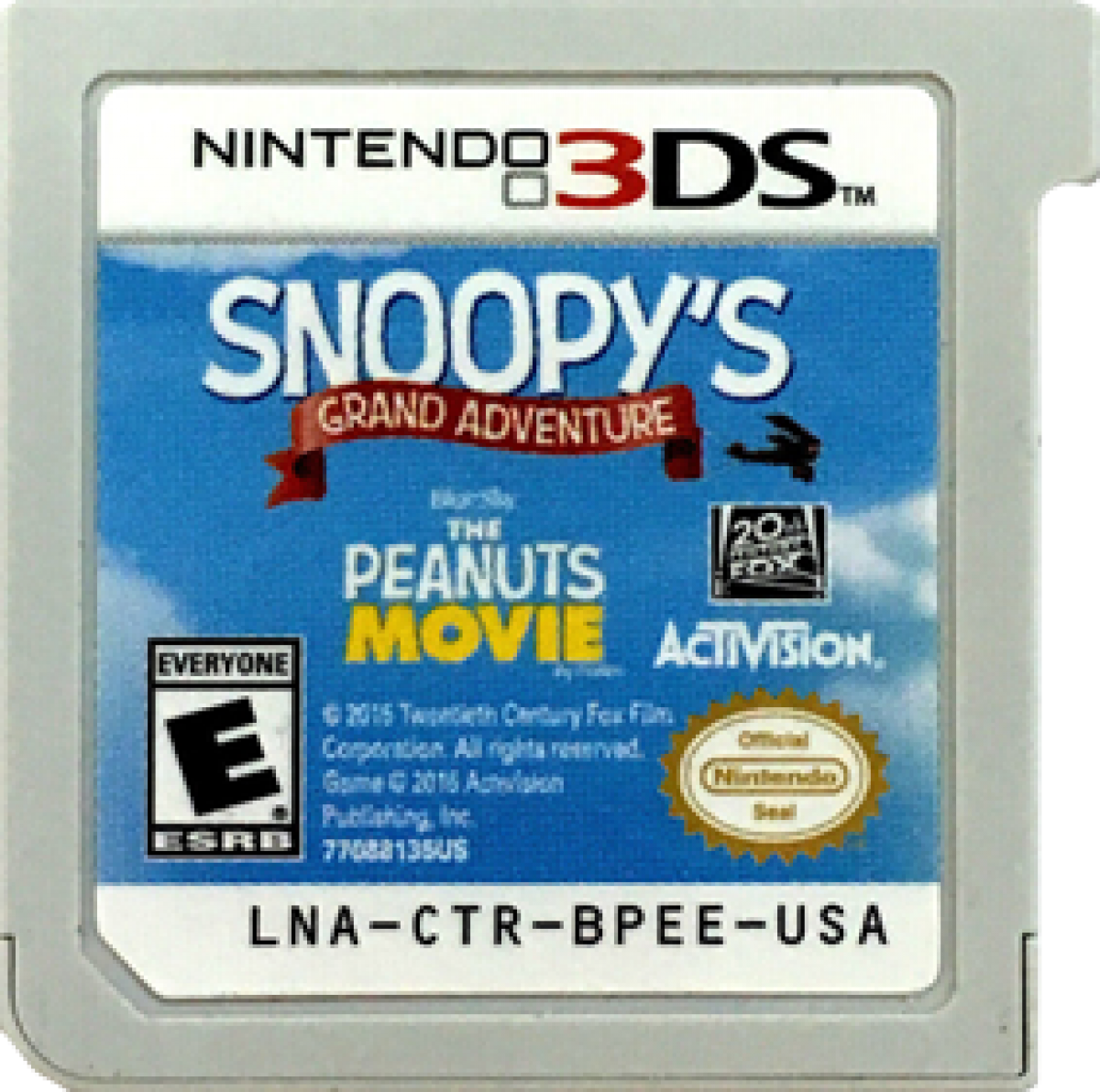 Snoopy's Grand Adventure Nintendo 3DS for action platforming video game fans featuring Peanuts characters side scrolling gameplay imaginative worlds collectible treasures puzzle solving family friendly adventure colorful visuals portable Nintendo gaming collectible gaming appeal cartridge
