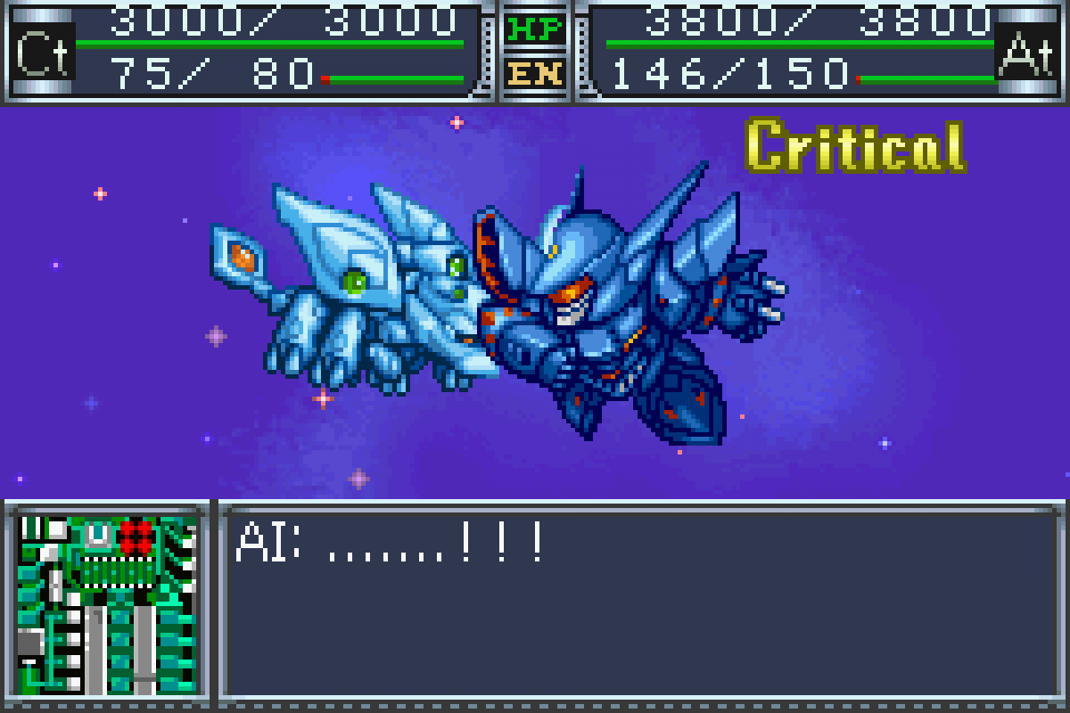 Super Robot Taisen Original Generation Game Boy Advance GBA tactical RPG turn-based strategy mech combat game original characters gameplay screenshot