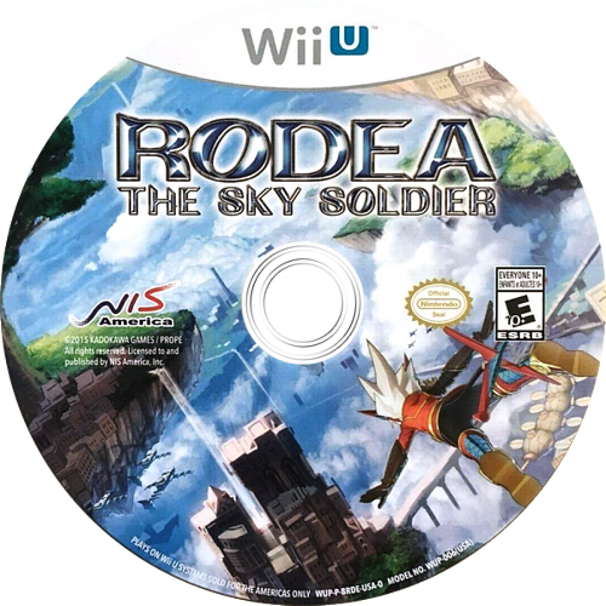 Rodea the Sky Soldier disc cover art for Nintendo Wii U (WiiU) video game