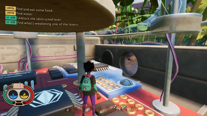 Grounded Fully Yoked Edition Nintendo Switch inspired design featuring cooperative survival adventure aesthetic miniature backyard world exploration crafting and base building dangerous insect encounters resource gathering gameplay vibrant environments and imaginative outdoor survival presentation gameplay 