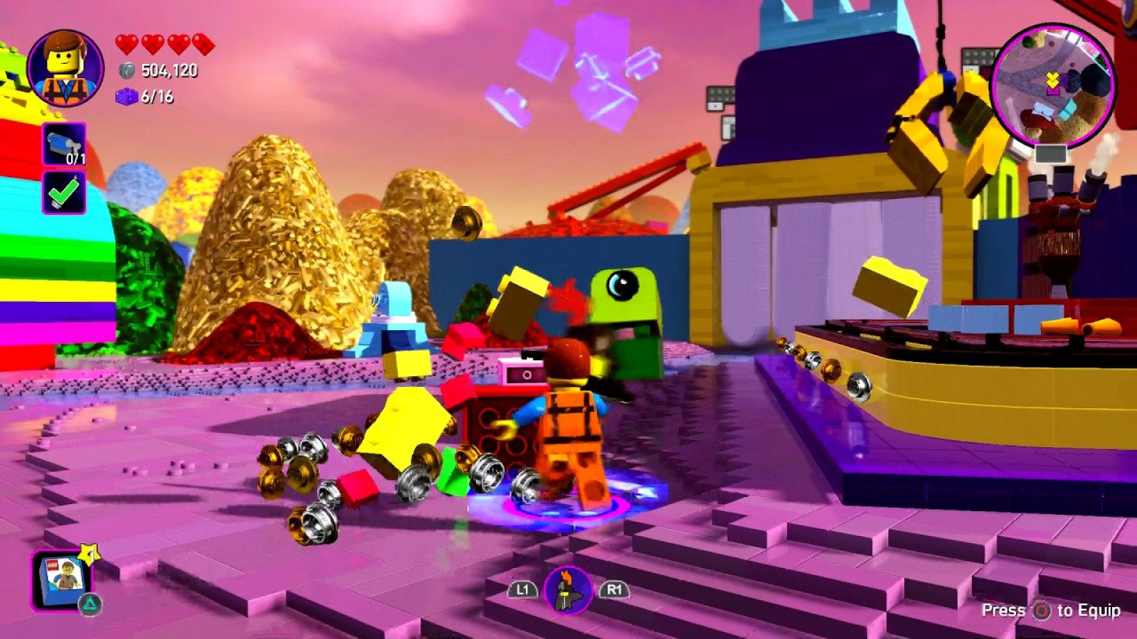 LEGO Movie Videogame Xbox 360 action-adventure building game based on the animated film with open-world exploration and humor gameplay screenshot