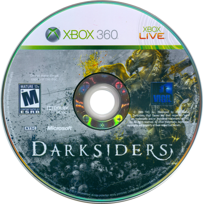 Darksiders disc for Xbox 360 (X360) action-adventure role-playing video game