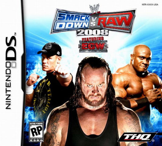 WWE Smackdown vs. Raw 2008 cover art for Nintendo DS (DS) video game