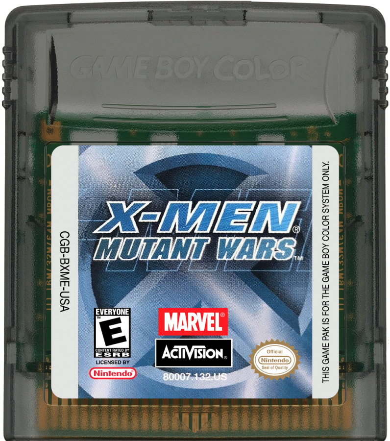 X-Men: Mutant Wars Game Boy Color action fighting video game cartridge