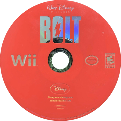 Disney Bolt disc cover art for Nintendo Wii (Wii) video game