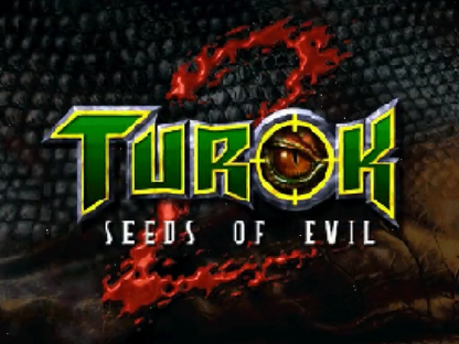 Turok 2: Seeds of Evil [Grey Cart]– Nintendo 64 (N64) title screen for video game
