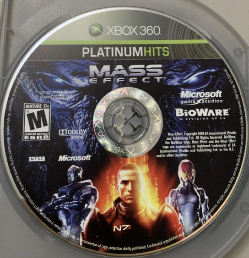 Mass Effect [Platinum Hits] disc for Xbox 360 (X360) sci-fi action role-playing video game