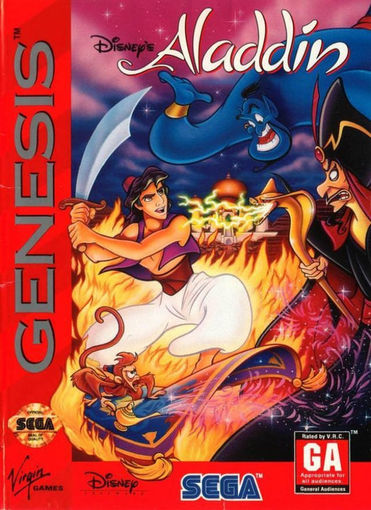 Disney's Aladdin cover art for Sega Genesis (GEN) video game