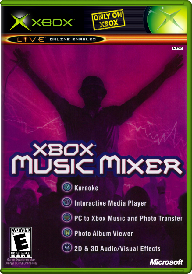 Xbox Music Mixer for Xbox (Xbox), cover art music rhythm video game. 