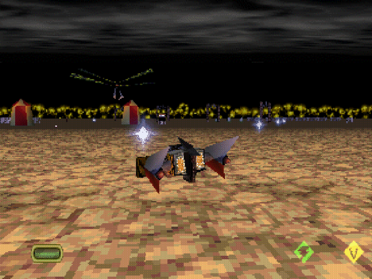 SlamScape gameplay for PlayStation 1 (PS1) action vehicle combat video game