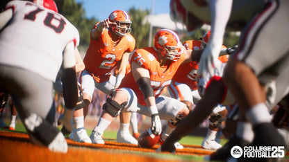 EA Sports College Football 25 PlayStation 5 college football simulation video game CampusIQ system 134 FBS teams Dynasty mode Road to Glory mode Ultimate Team authentic atmospheres stadium traditions Wear and Tear mechanics Homefield Advantage Pre-Snap Recognition gameplay screenshot