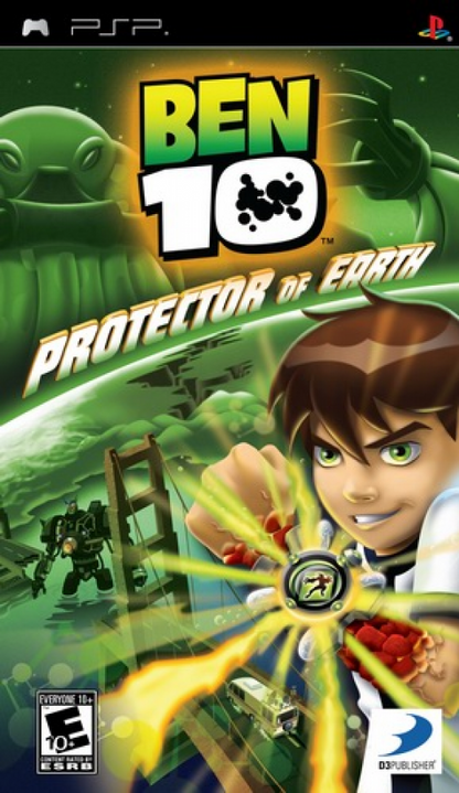 Ben 10: Protector of Earth – PlayStation Portable (PSP) cover art for action-adventure video game