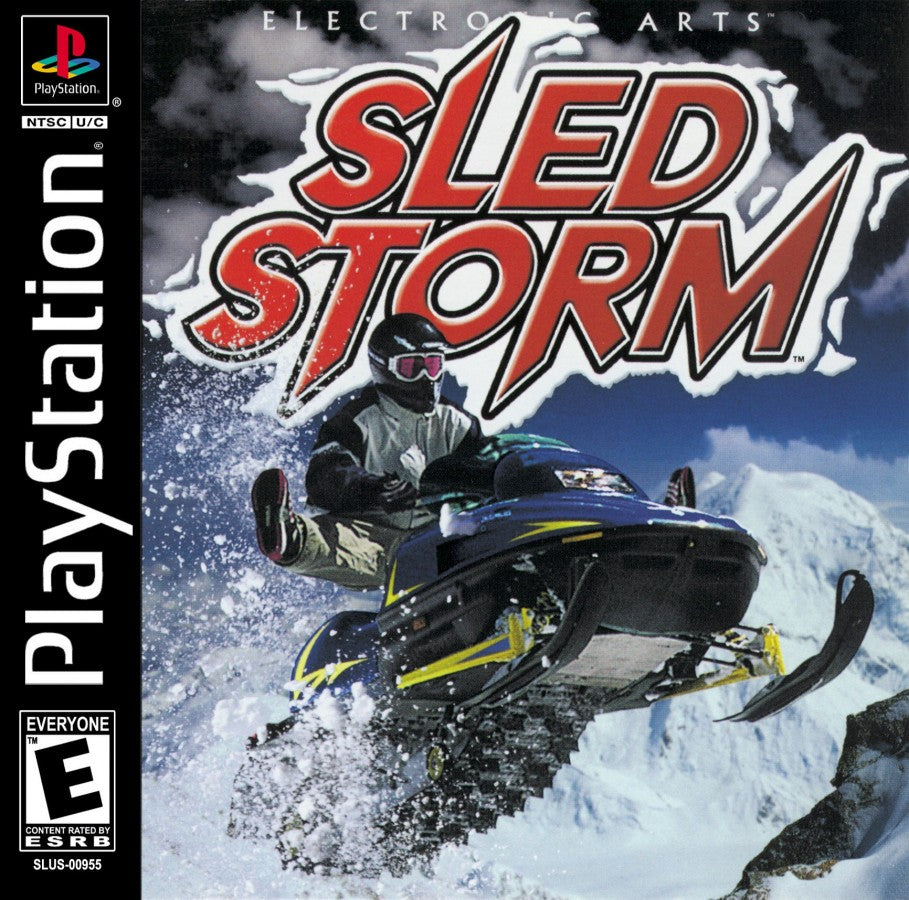 Sled Storm retro snowmobile racing sports game for PlayStation 1 (PS1) cover art