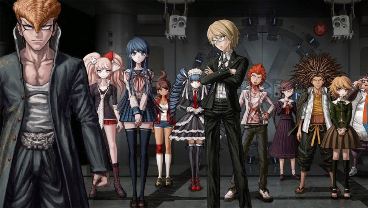 Danganronpa Trigger Happy Havoc PlayStation Vita video game, visual novel adventure, murder mystery investigation, anime-style storytelling, handheld console title gameplay screenshot