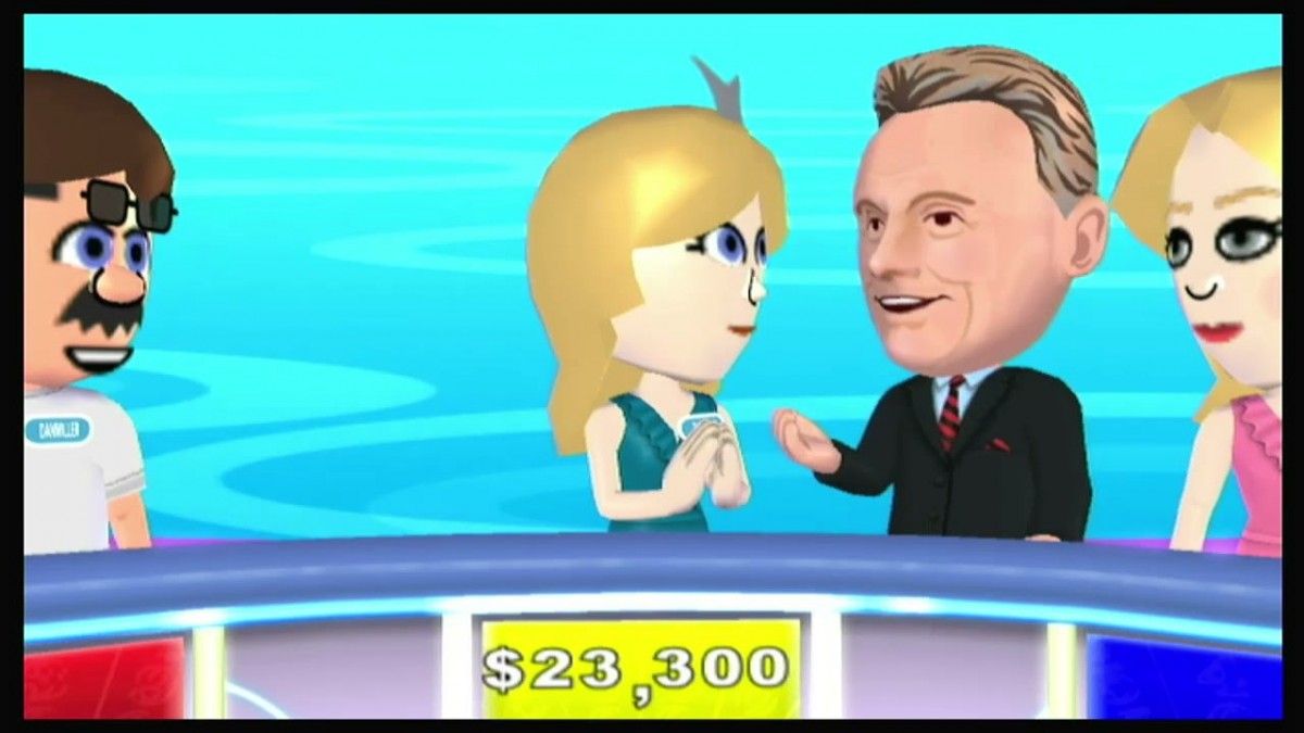 Wheel of Fortune gameplay art for Nintendo Wii (Wii) featuring the classic TV game show experience with puzzle‑solving, spinning the wheel, and multiplayer competition.