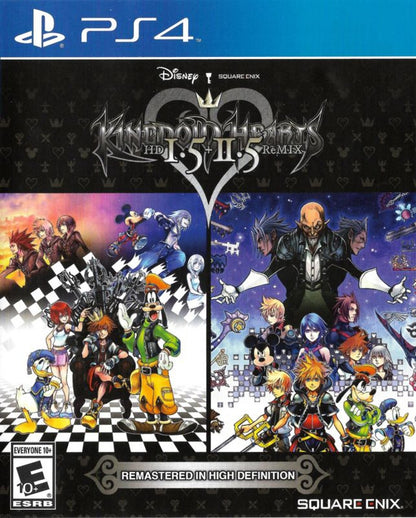Kingdom Hearts 1.5 + 2.5 Remix for PS4 featuring a complete collection of classic action RPG adventures with updated visuals cover art