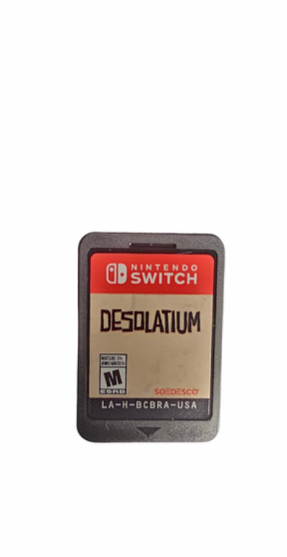 DESOLATIUM Nintendo Switch NS for point and click adventure horror video game fans featuring Lovecraftian mystery investigation atmospheric environments puzzle solving supernatural encounters multiple playable characters dark storytelling and immersive cosmic horror gameplay collectible gaming appeal cartridge