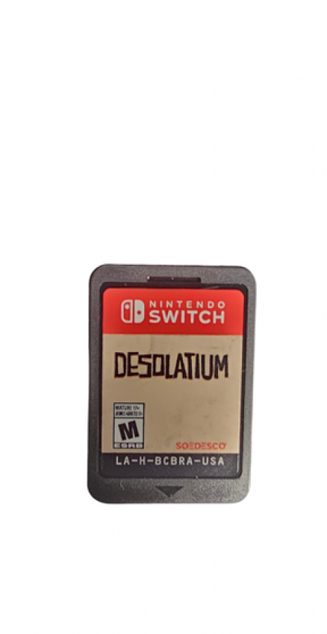DESOLATIUM Nintendo Switch NS for point and click adventure horror video game fans featuring Lovecraftian mystery investigation atmospheric environments puzzle solving supernatural encounters multiple playable characters dark storytelling and immersive cosmic horror gameplay collectible gaming appeal cartridge
