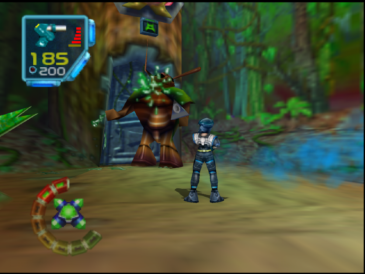 Jet Force Gemini Nintendo 64 N64 video game, game only cartridge, third-person action shooter, sci-fi adventure, classic Nintendo title gameplay screenshot