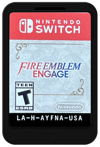 Fire Emblem Engage Nintendo Switch NS video game featuring tactical role playing gameplay turn based strategy battles character recruitment team building weapon combat fantasy adventure Emblem Rings iconic Fire Emblem heroes character development and story driven gameplay Nintendo Switch gaming cartridge art 