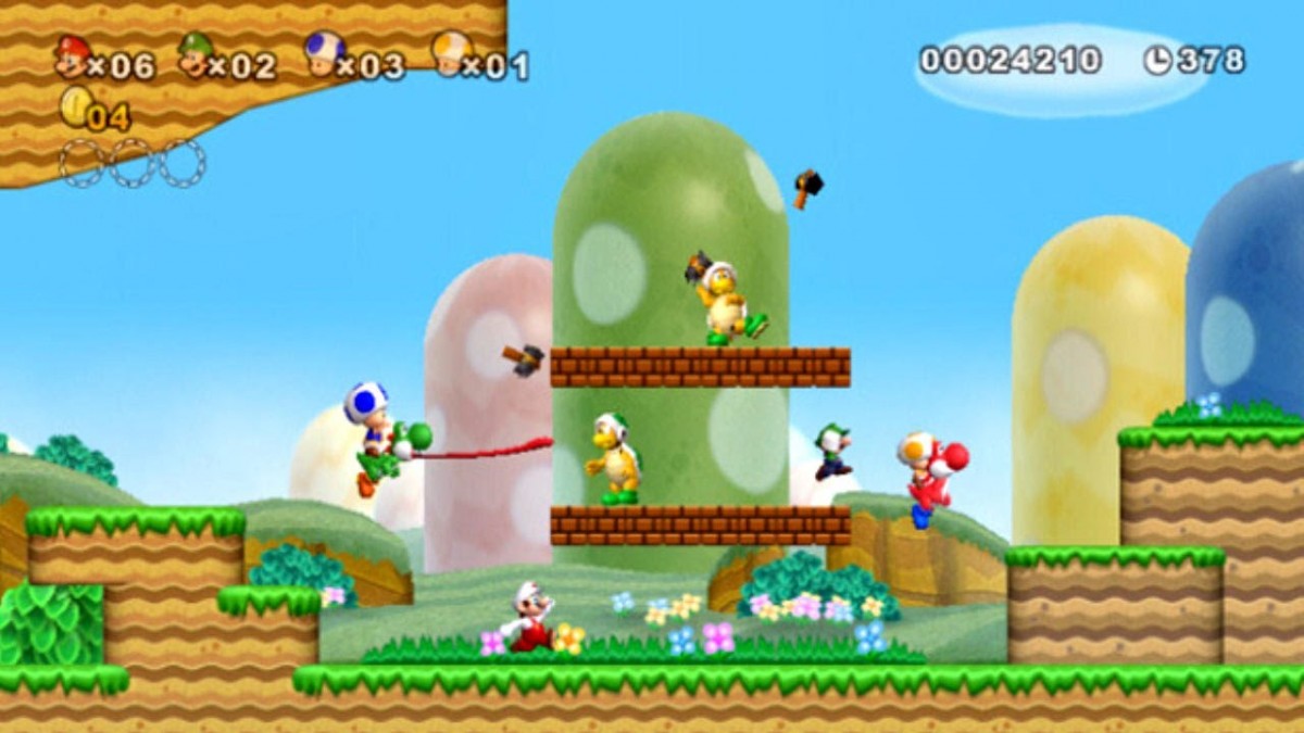 New Super Mario Bros. – Nintendo Wii (Wii) side-scrolling platformer adventure video game gameplay