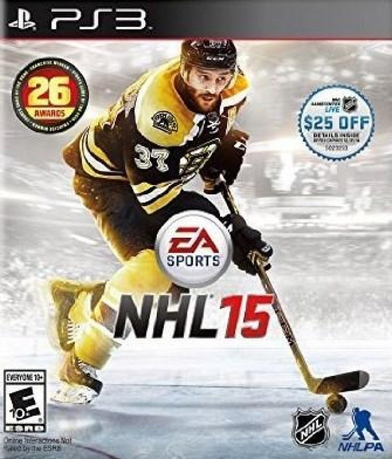 NHL 15 cover art for PlayStation 3 PS3 video game